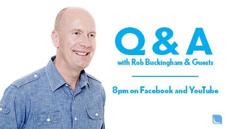 Every Tuesday night at 8pm, Ps Rob Buckingham goes live on Facebook and Youtube for a great Q&A session. Answering theological and life questions, it is a great one-hour discussion that people can engage in. For those that don't have access to Facebook, you can head to the Bayside Church Youtube page.